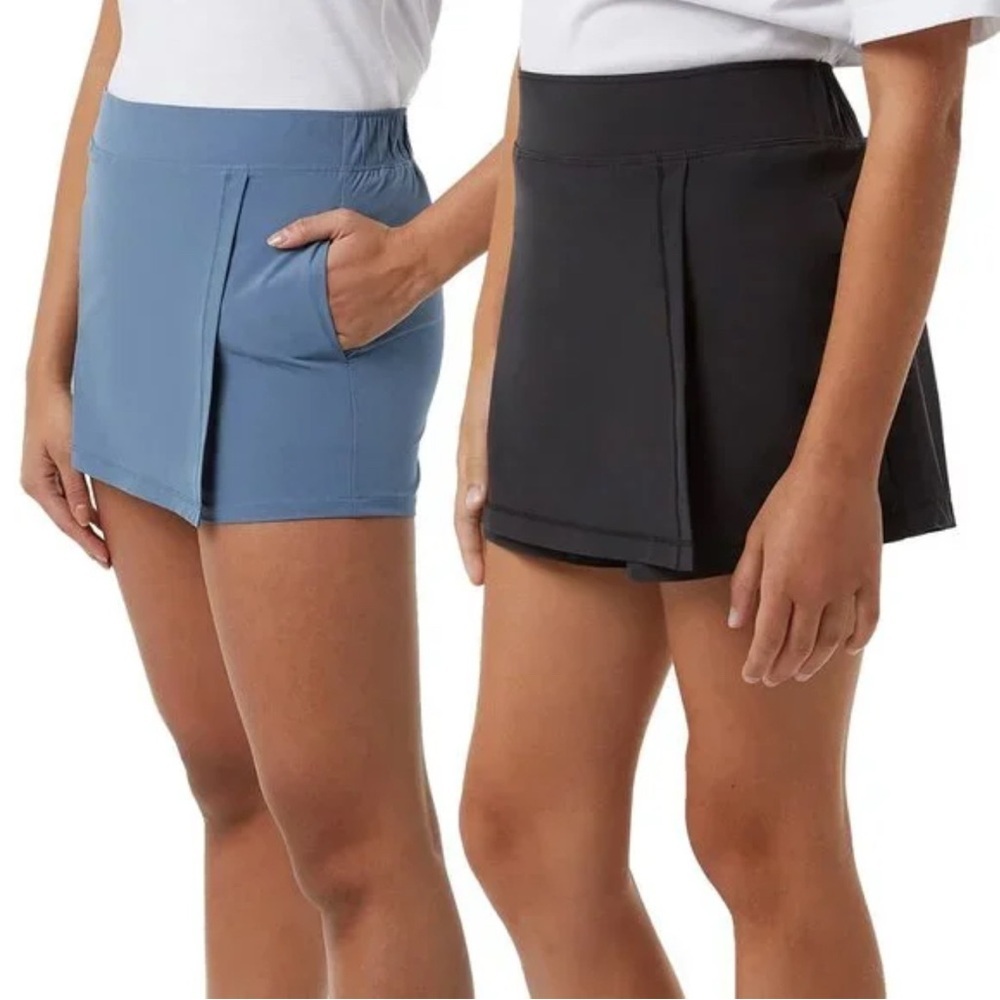 32 Degrees Kids Skorts 2-Pack in Blue and Black - Picture 2 of 6